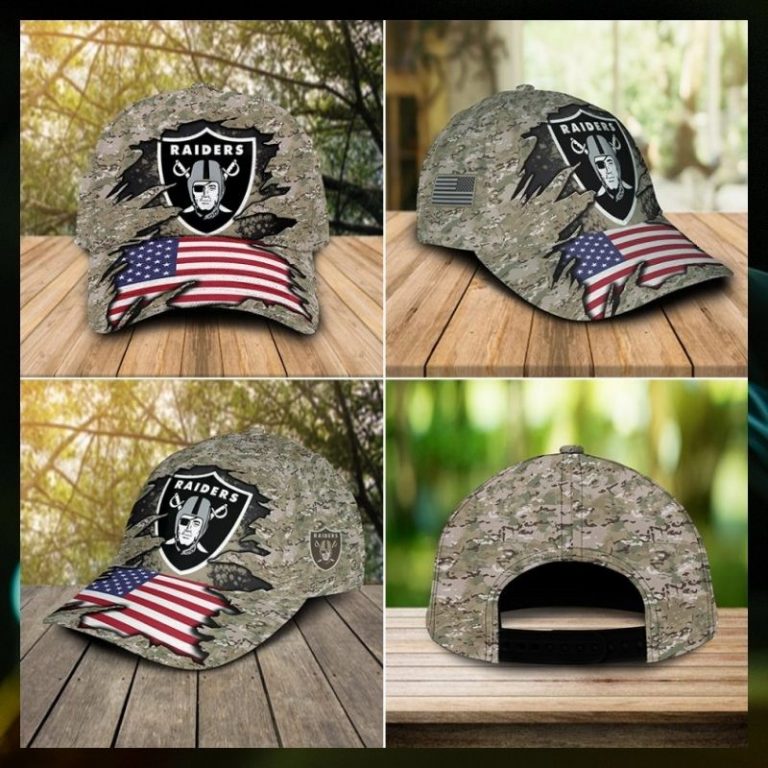 Raiders Camo American flag cap hat 8