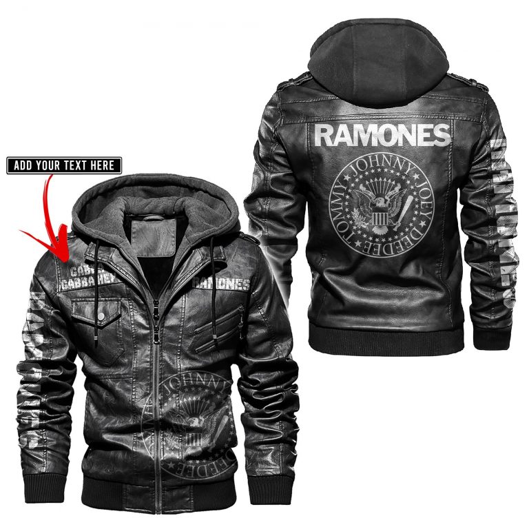 Ramones band custom personalized name leather jacket 8