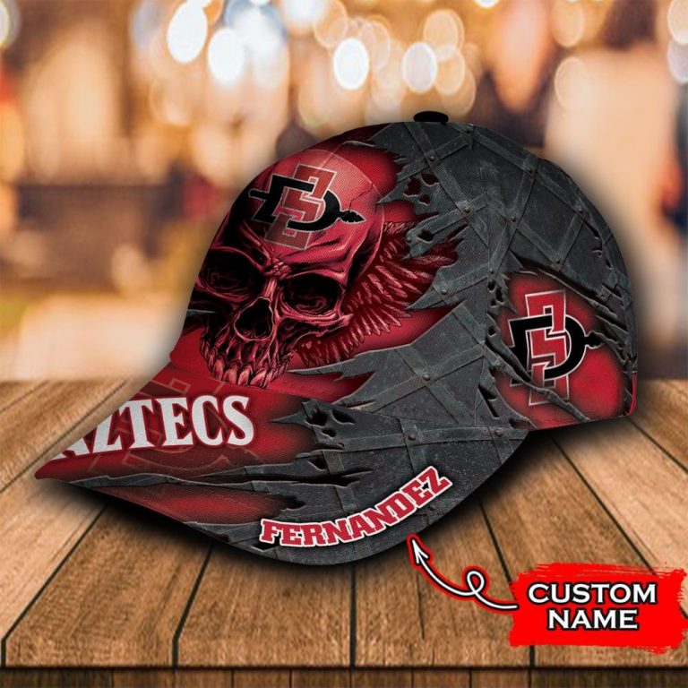 San Diego State Aztecs Skull custom personalized name cap 12