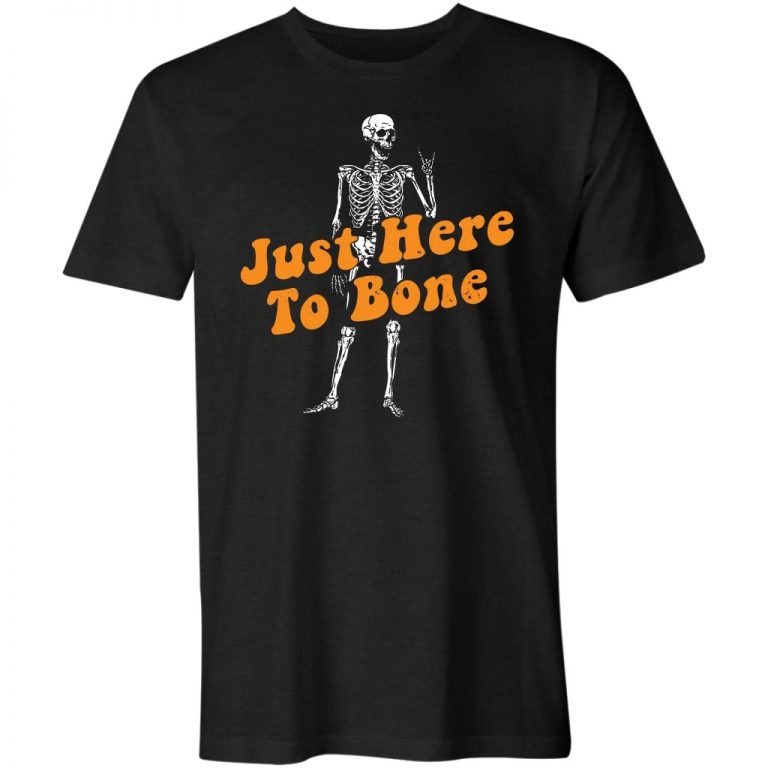 Skeleton just here to bone shirt 6