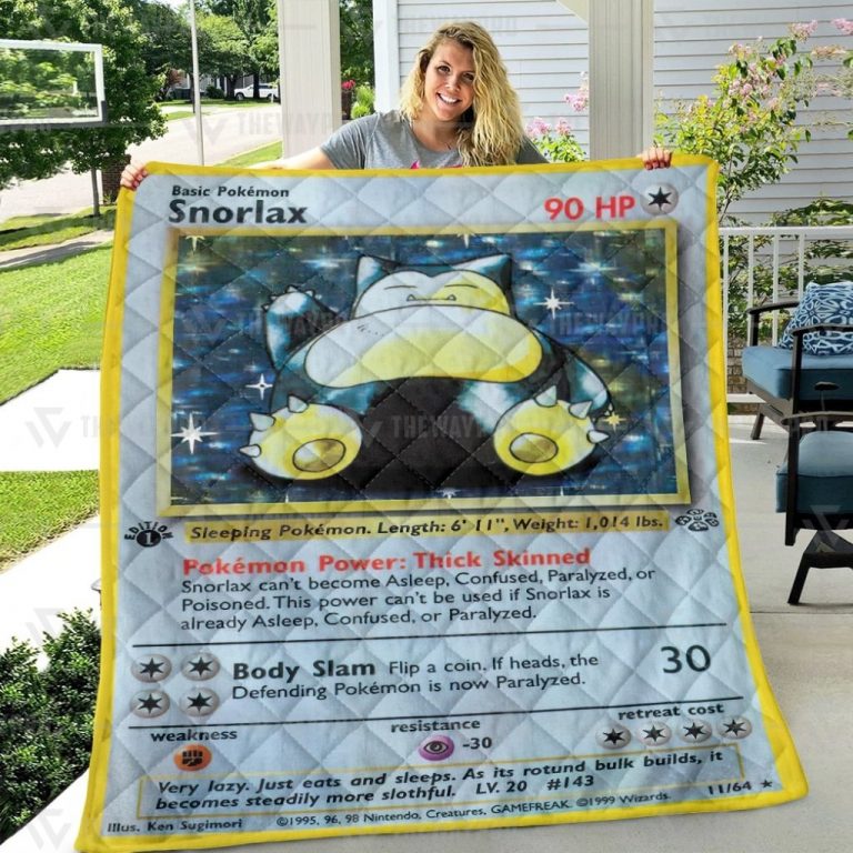 Snorlax Pokemon quilt blanket 11