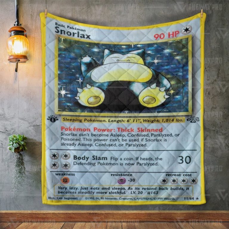 Snorlax Pokemon quilt blanket 10