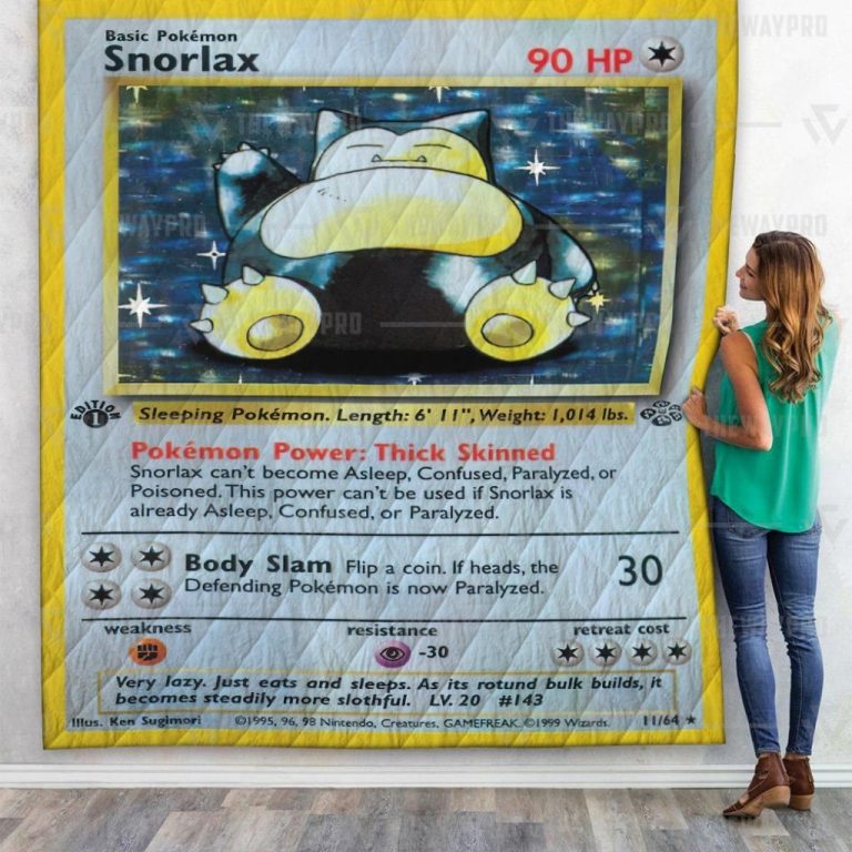 Snorlax Pokemon quilt blanket 12