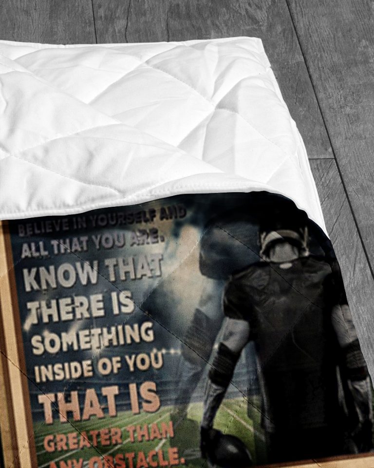 Some boys are just born with football in their soul custom name and number quilt blanket 16