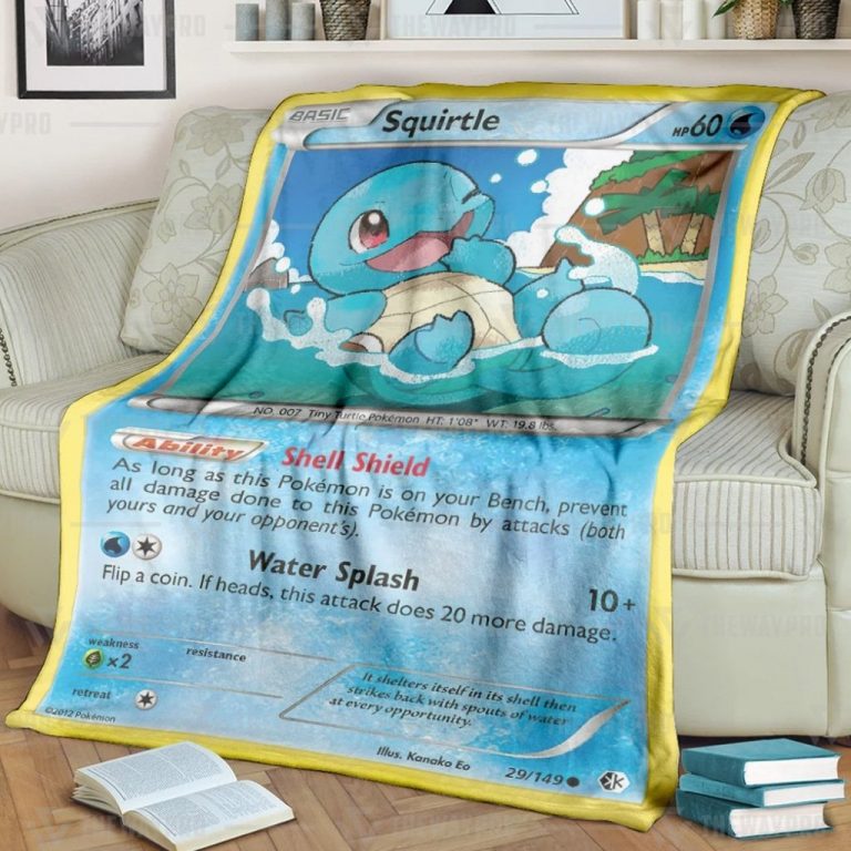 Squirtle Pokemon fleece blanket 10