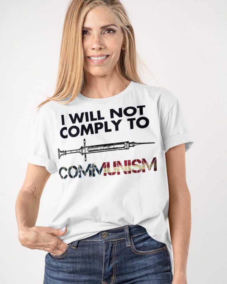 SyringeI will not comply to communism American flag shirt, hoodie 17