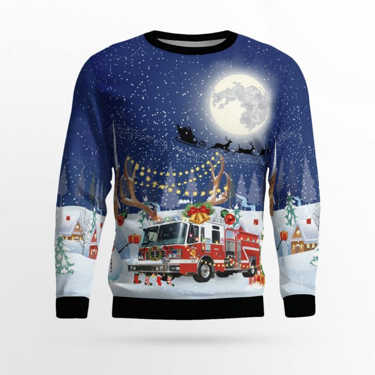 Texas Abilene Fire Station Christmas night ugly sweater 14