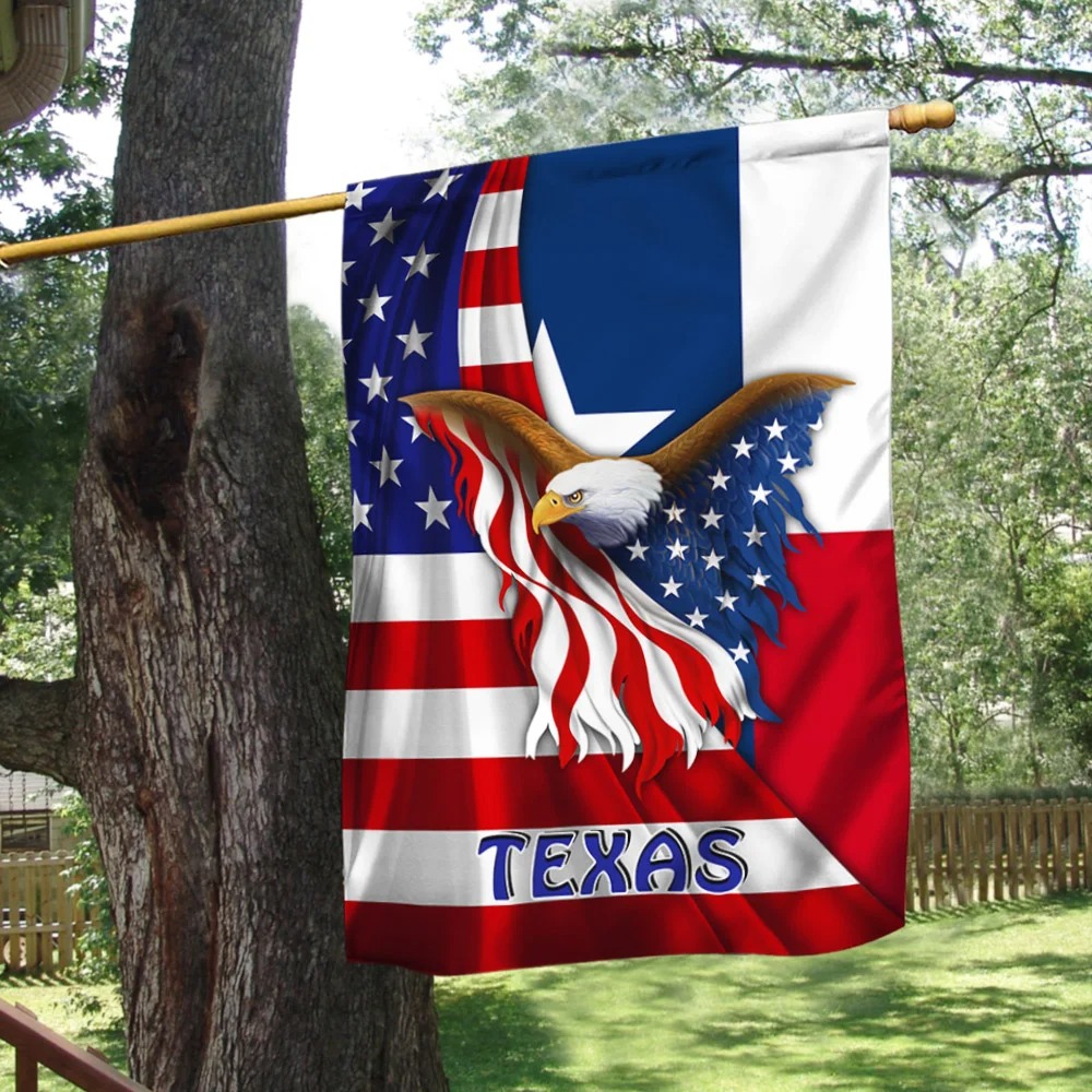 Texas Eagle American flag 7