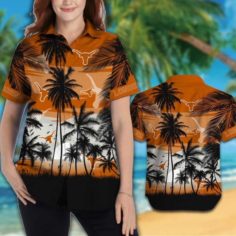 Texas Longhorns football Tropical hawaiian shirt 14