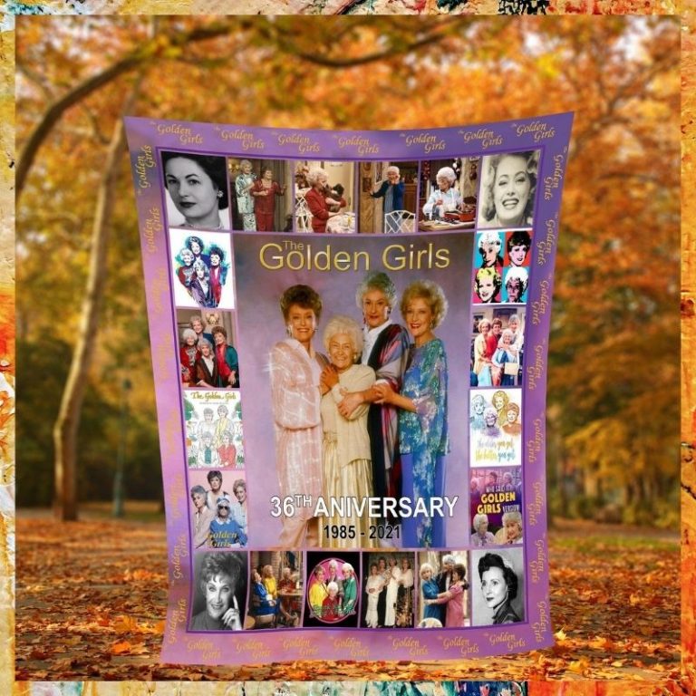The Golden Girls 36th Anniversary thank you for being a friend fleece blanket 13