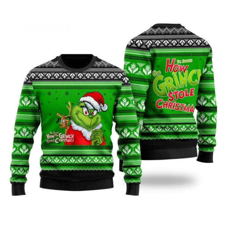 The Grinch Dr Seuss how the Grinch stole Christmas ugly sweater 12