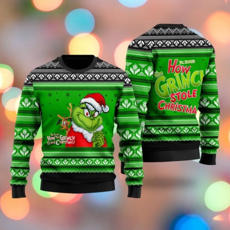 The Grinch Dr Seuss how the Grinch stole Christmas ugly sweater 10