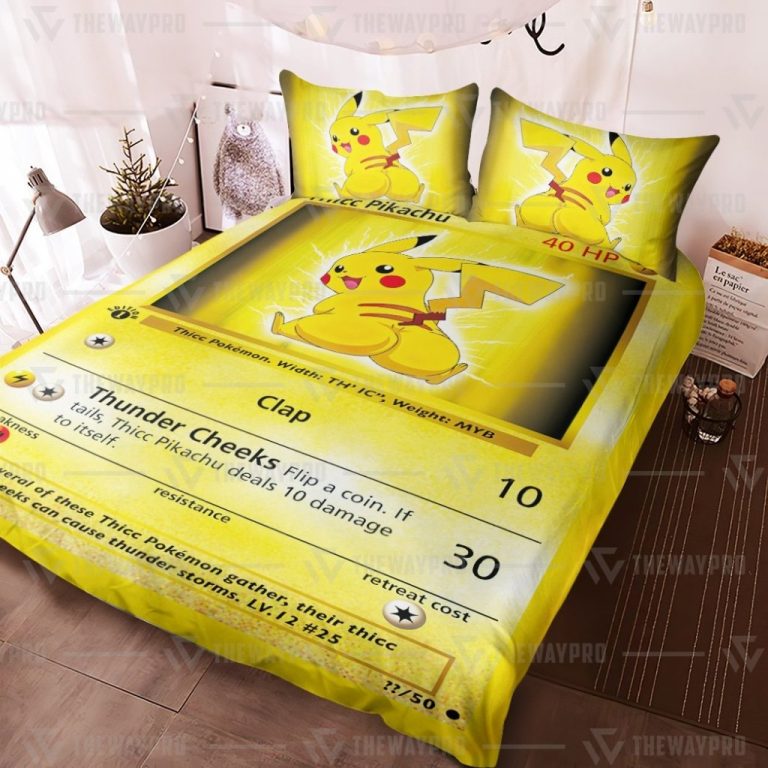 Thicc Pikachu Pokemon Bedding Set 11