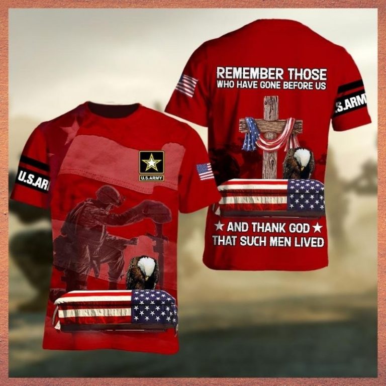 US Army Military Eagle remember those who have gone before us 3d shirt 8