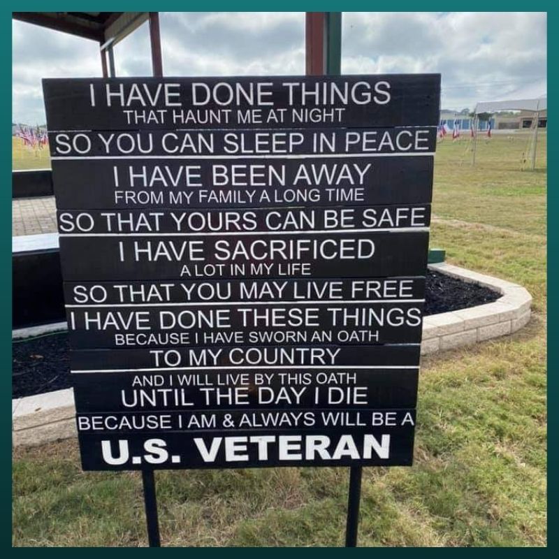 US Veteran I have don't things that haunt me at night yard sign 2