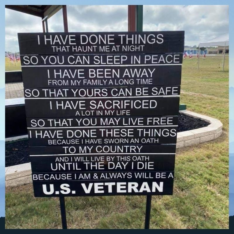 US Veteran I have don't things that haunt me at night yard sign 12