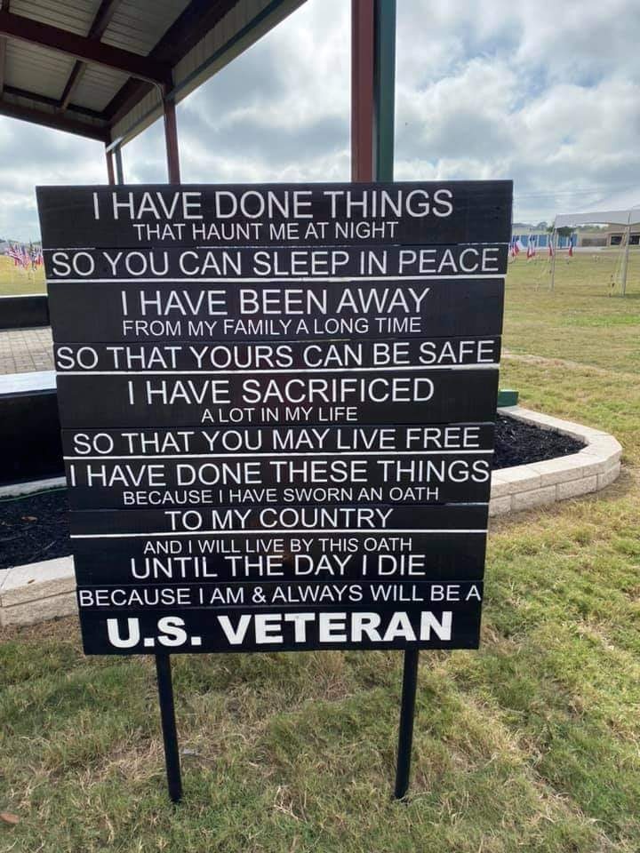 US Veteran I have don't things that haunt me at night yard sign 7