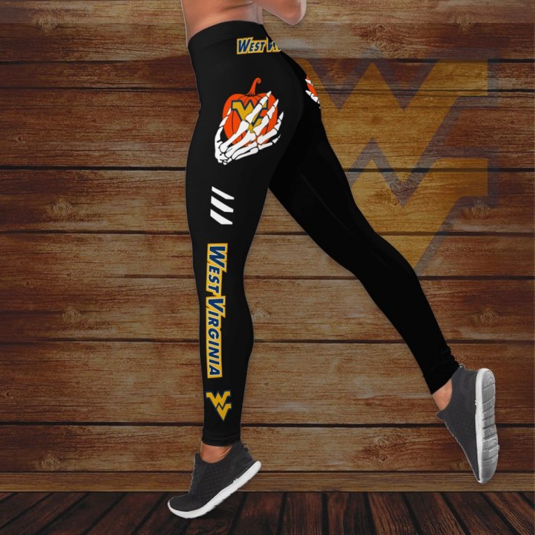 West Virginia Mountaineers these titties are protected by a smokin hot Mountaineers guy criss cross tank top, legging 9