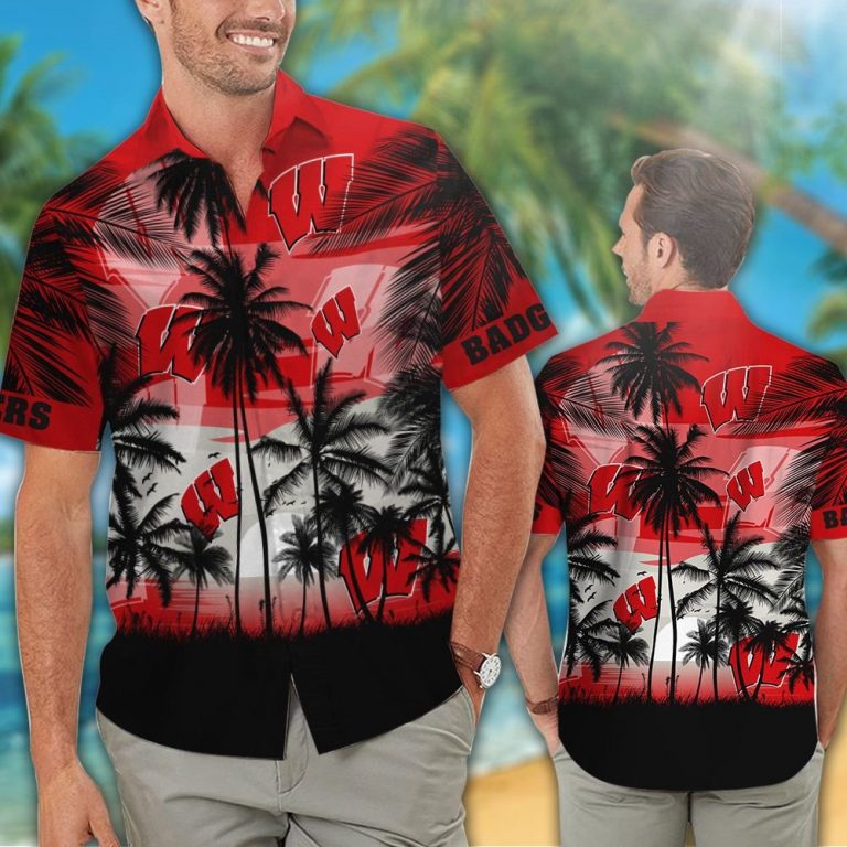 Wisconsin Badgers Tropical hawaiian shirt 14