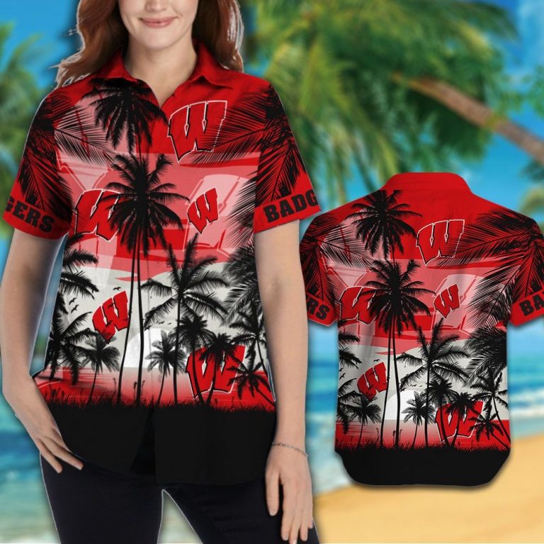 Wisconsin Badgers Tropical hawaiian shirt 12