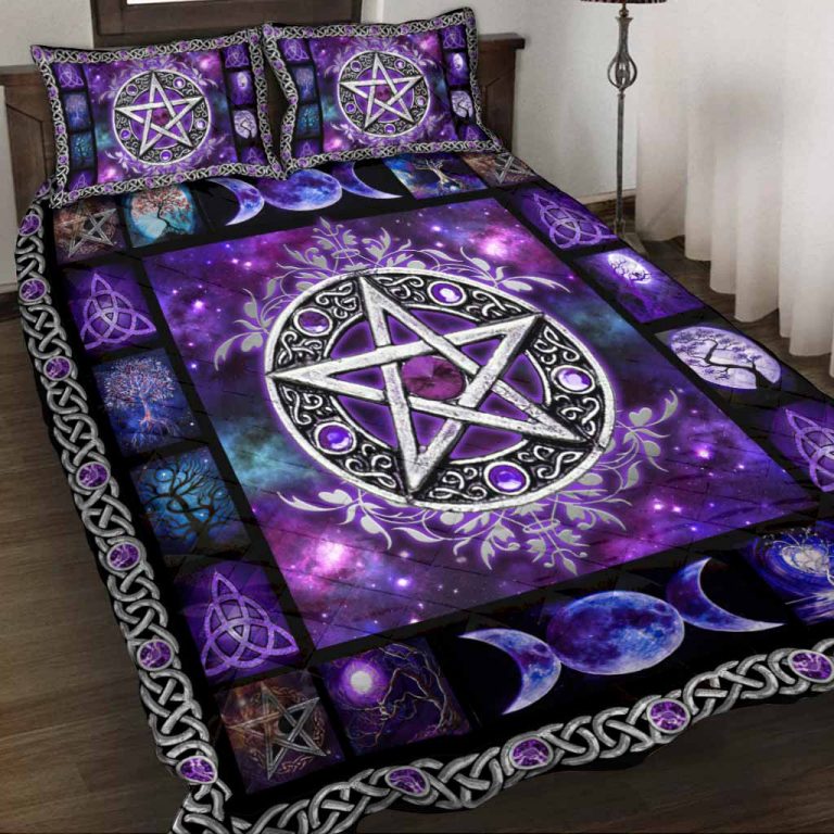 Witch Triple Moon Pentagram quilt bedding set 12