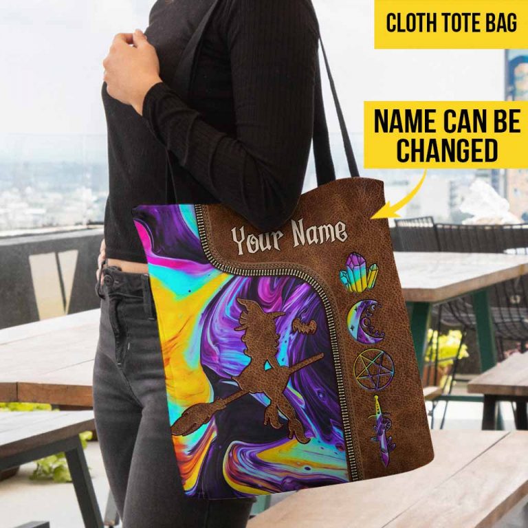 Witch custom personalized name tote bag 10