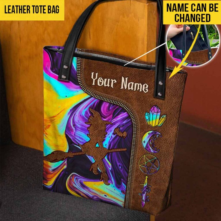 Witch custom personalized name tote bag 12