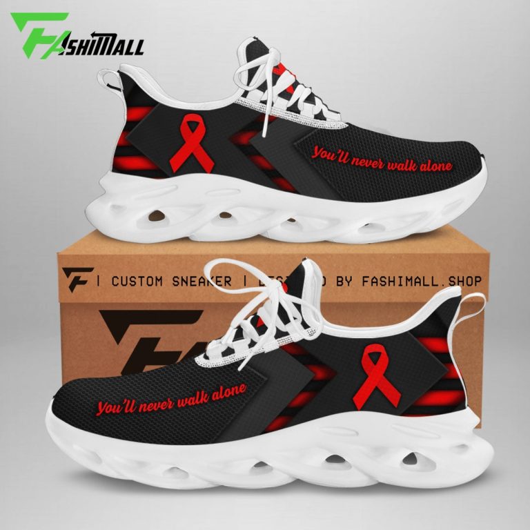 You'll Never Walk Alone Breast Cancer awareness clunky max soul shoes 14