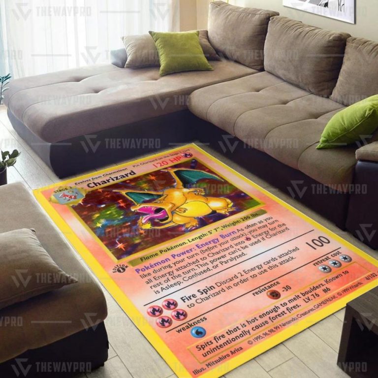 HOT Charizard Card Pokemon Rug 9