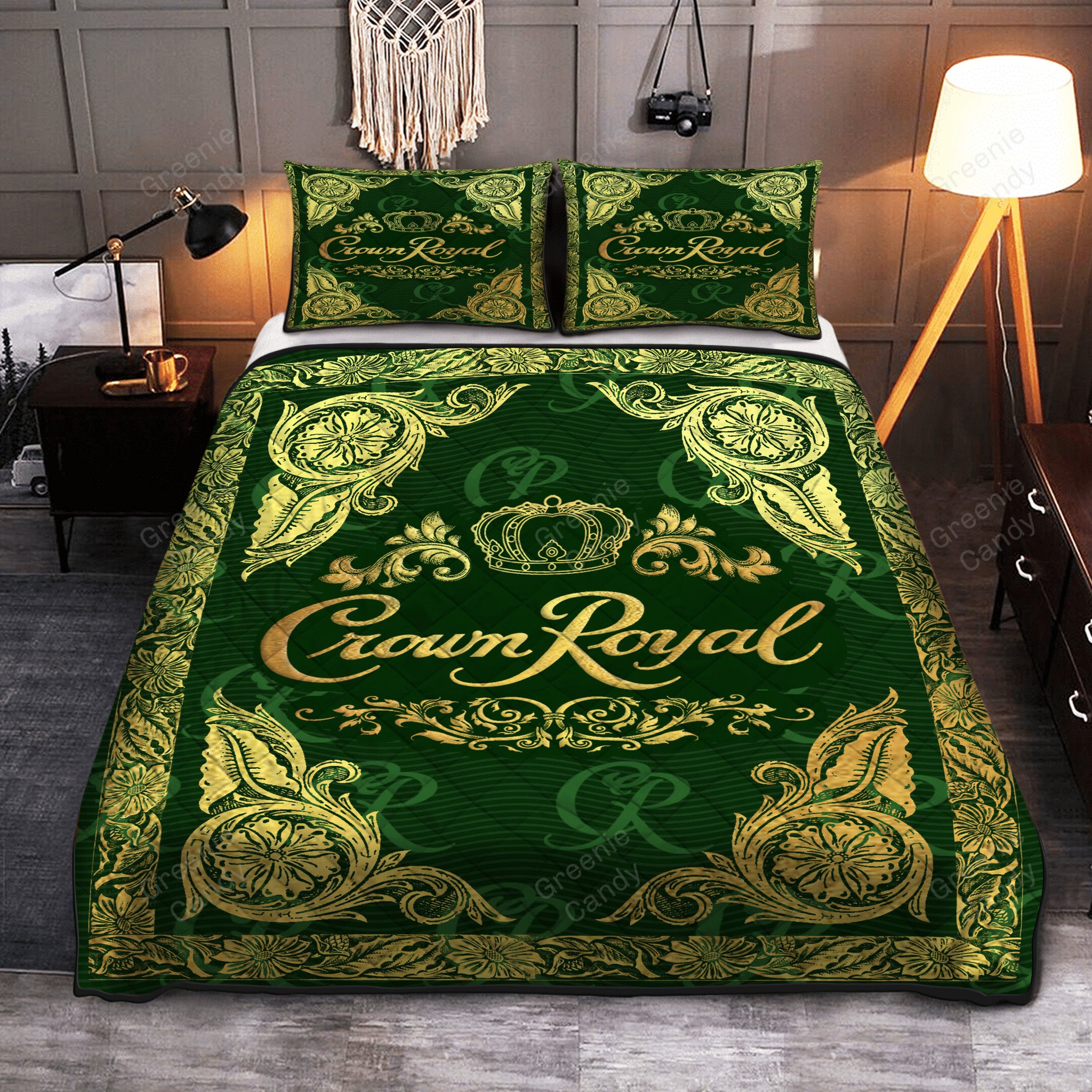 LIMITED Crown Royal Apple Whiskey Bedding Set 4