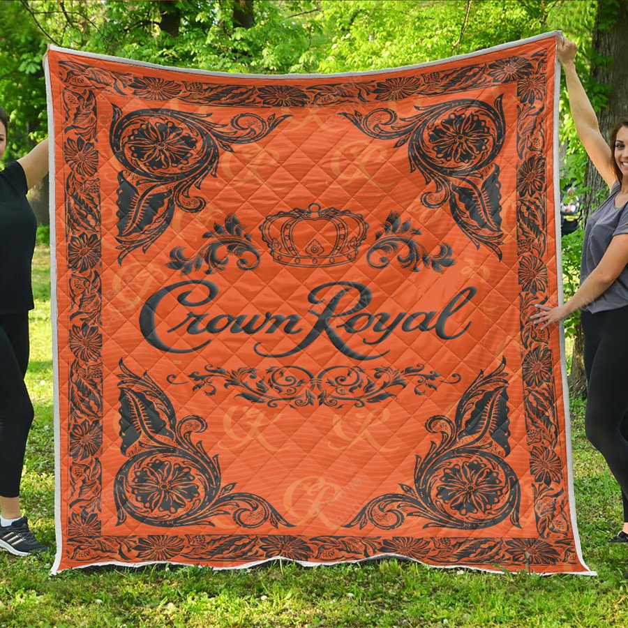 HOT Crown Royal Peach Whiskey Quilt 8
