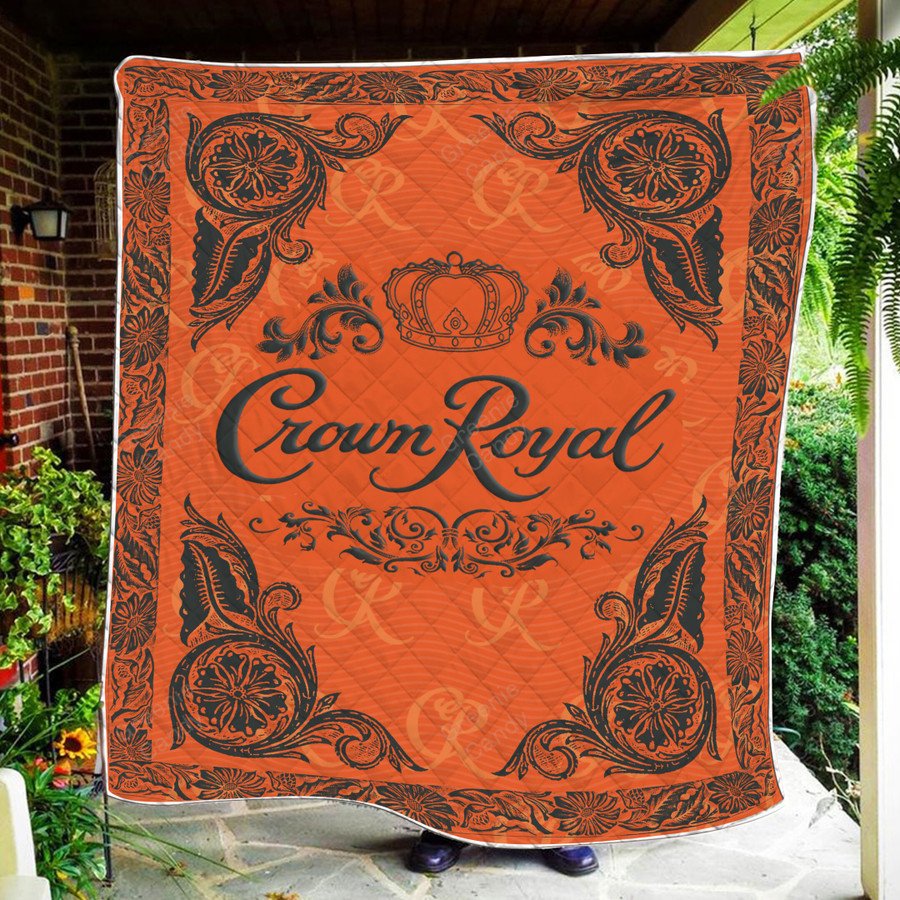 HOT Crown Royal Peach Whiskey Quilt 9