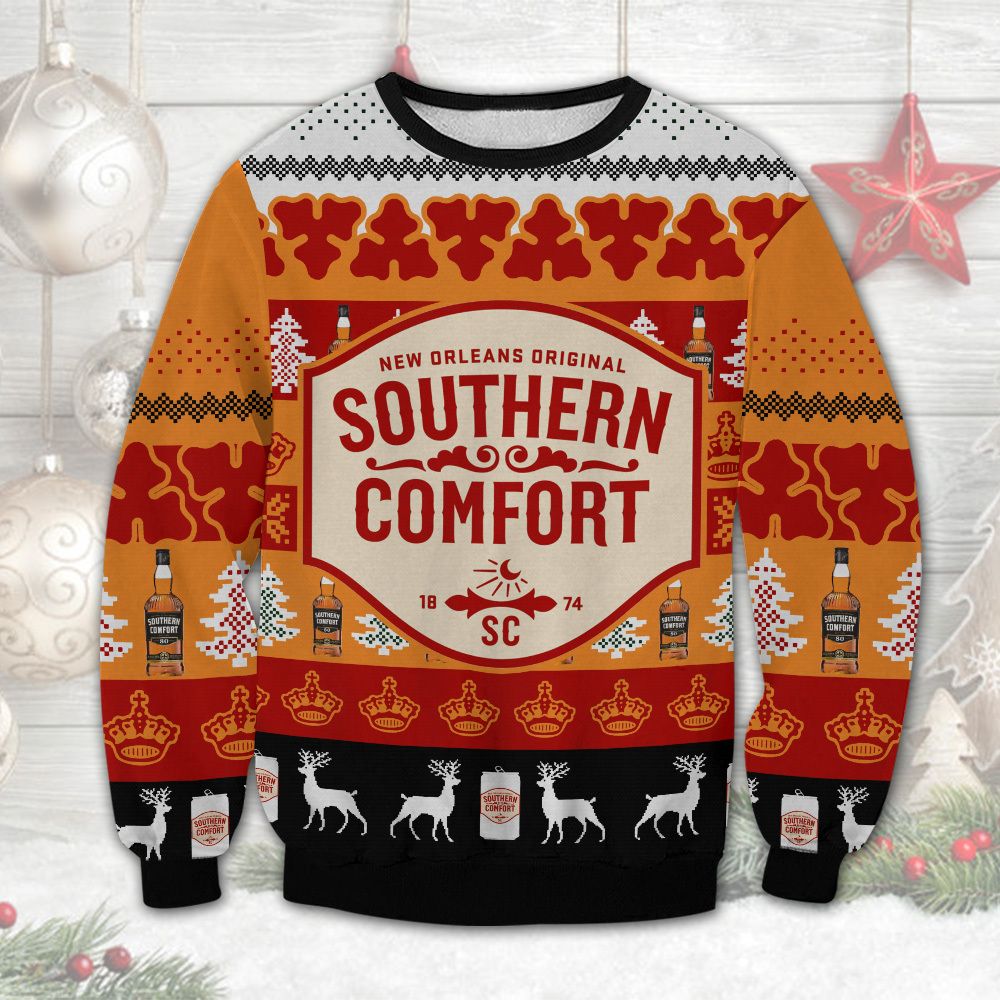 LIMITED New Orleans Original Southern Comfort ugly Christmas sweater 1