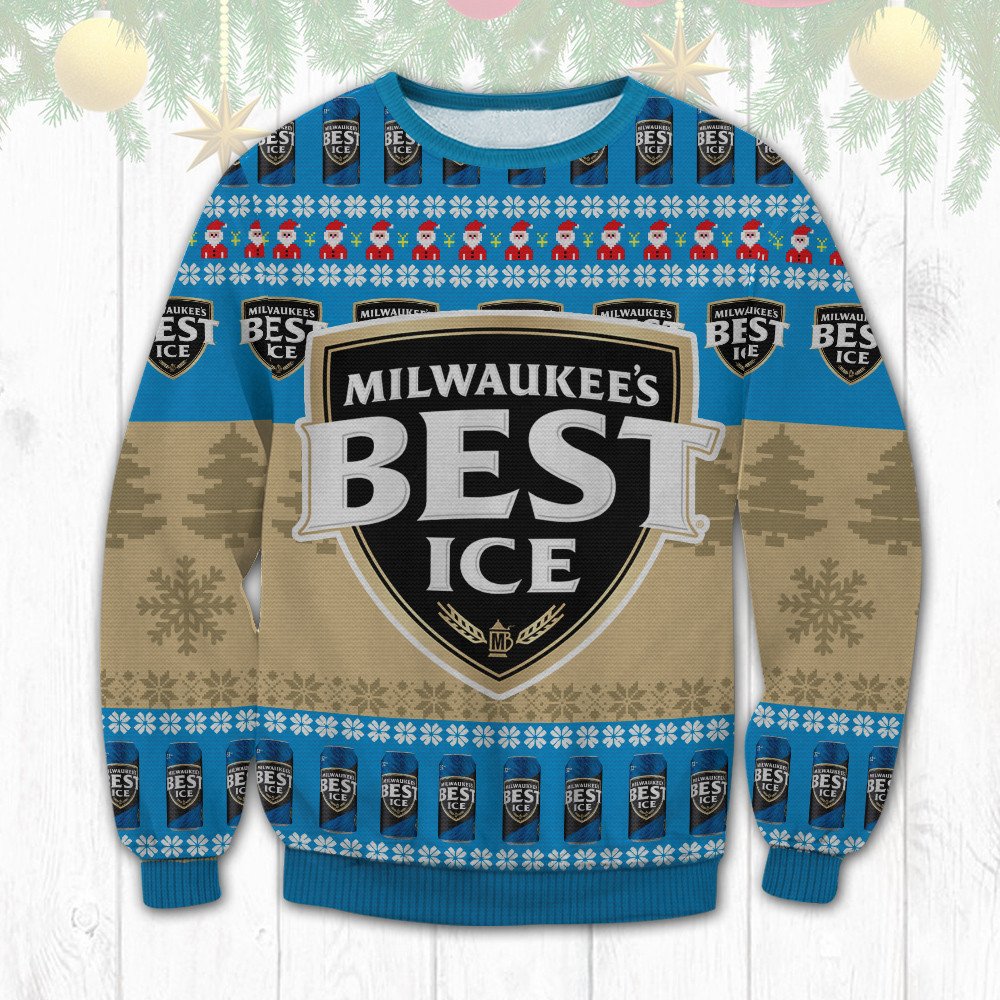 LIMITED Milwaukee's Best Ice ugly Christmas sweater 9