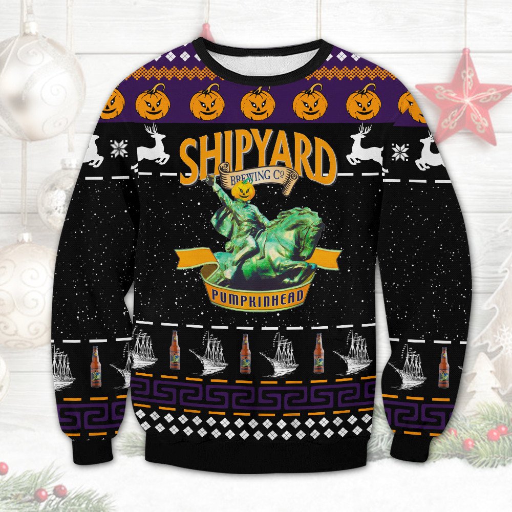 BEST Shipyard Pumpkinhead ugly Christmas sweater 7