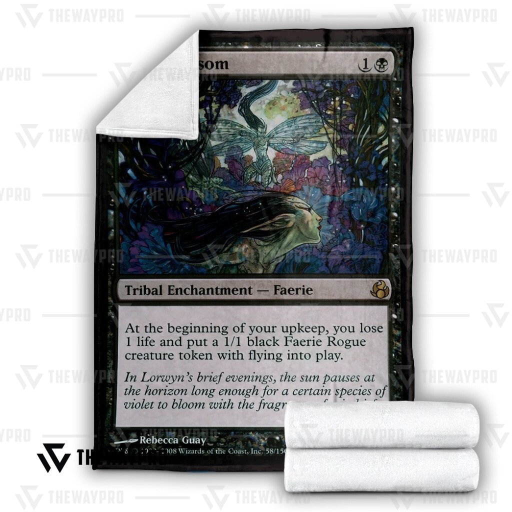 LIMITED Bitterblossom Magic The Gathering Blanket 13