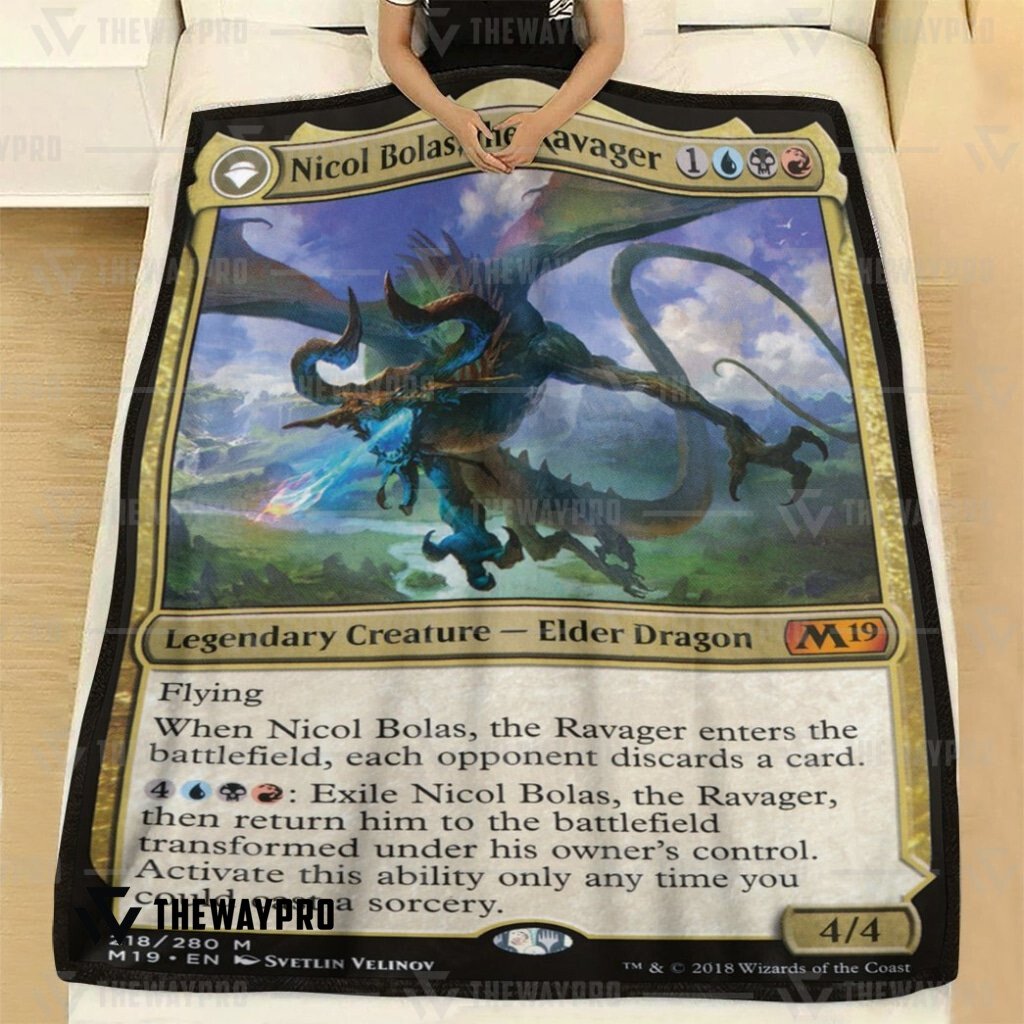HOT Nicol Bolas, The Ravager Magic The Gathering Blanket 4