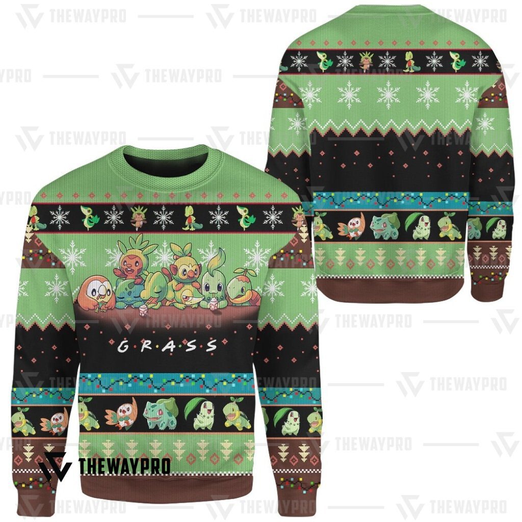 NEW Grass Pokemon Christmas Sweater 9