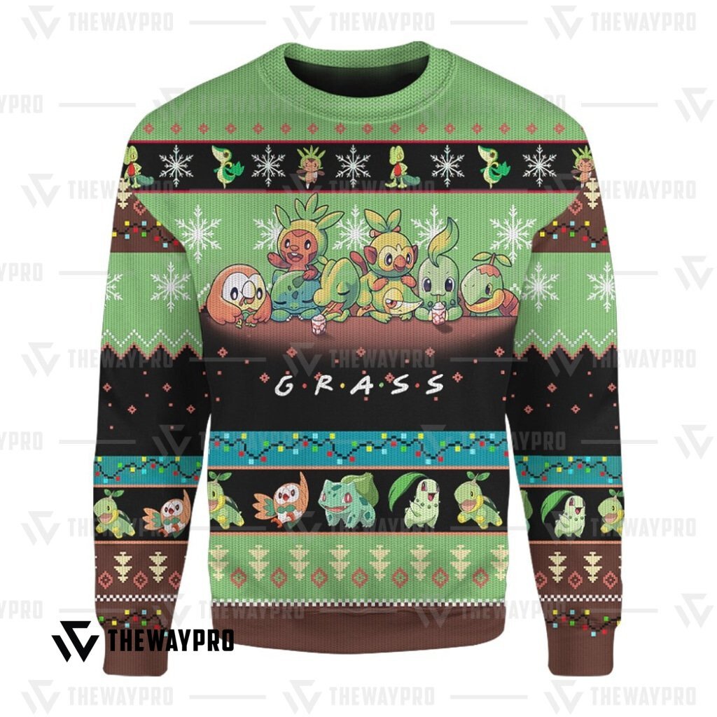 NEW Grass Pokemon Christmas Sweater 10