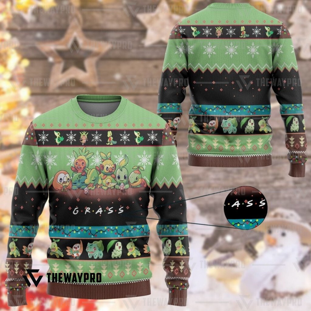 NEW Grass Pokemon Christmas Sweater 14