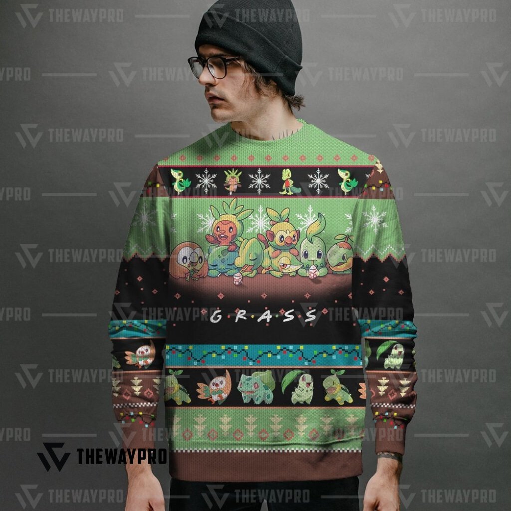 NEW Grass Pokemon Christmas Sweater 6