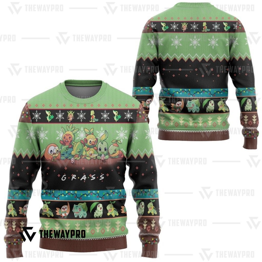 NEW Grass Pokemon Christmas Sweater 15