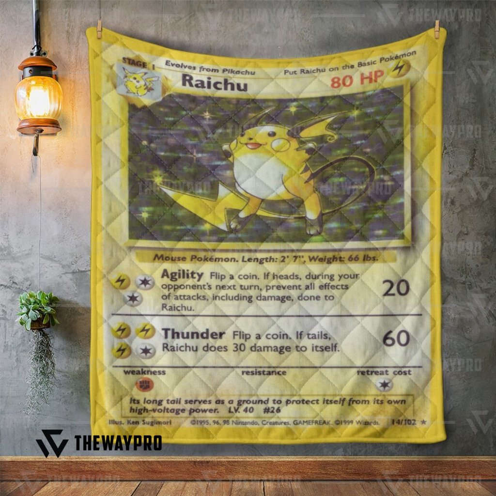 BEST Raichu Base Set Pokemon Quilt 13