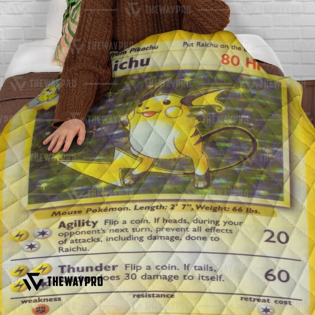 BEST Raichu Base Set Pokemon Quilt 7