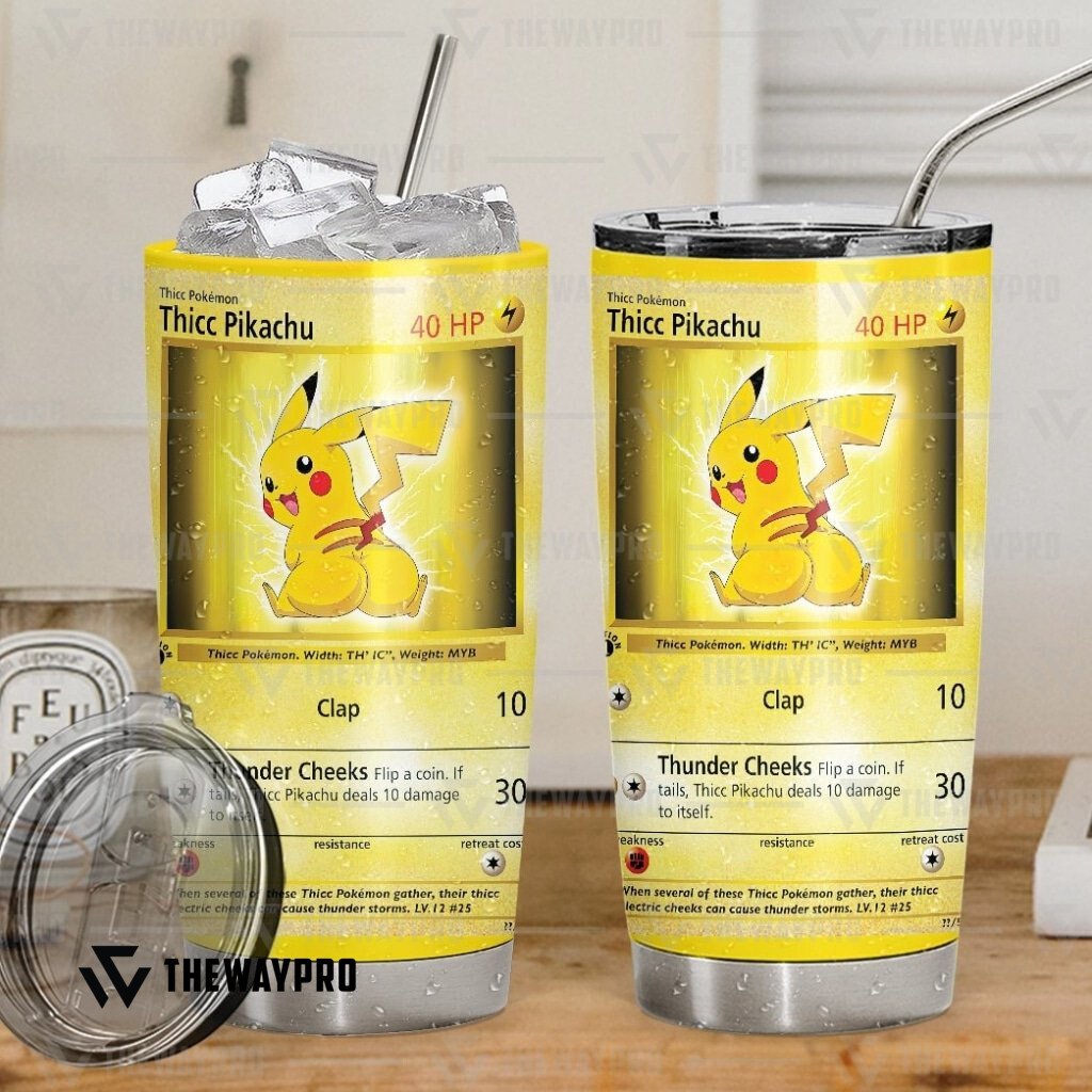 NEW Thicc Pikachu Pokemon Tumbler 11