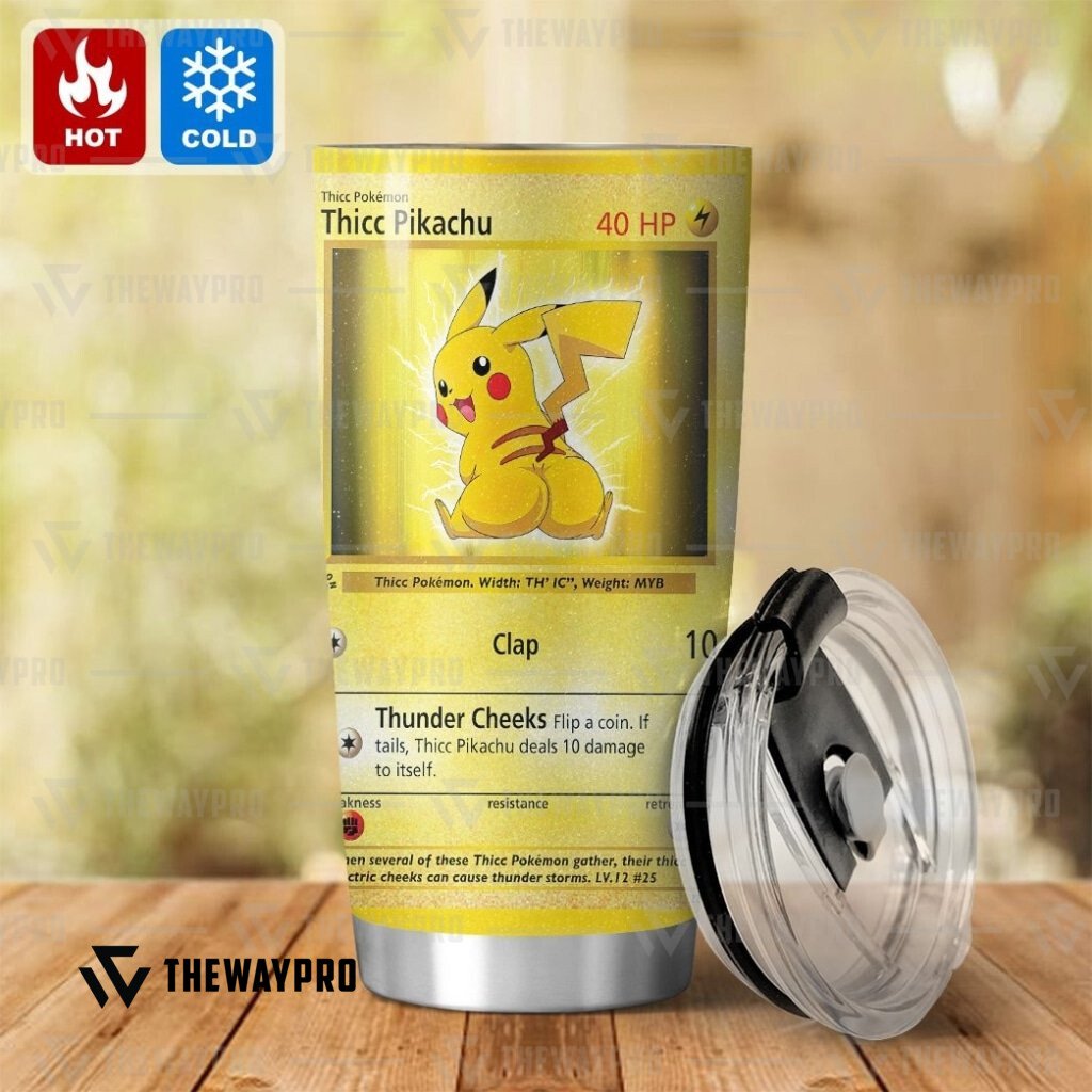 NEW Thicc Pikachu Pokemon Tumbler 6