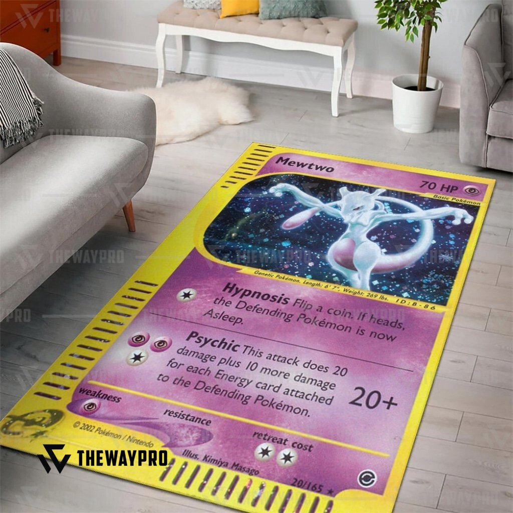 LIMITED Mewtwo Expedition Pokemon Rug 10