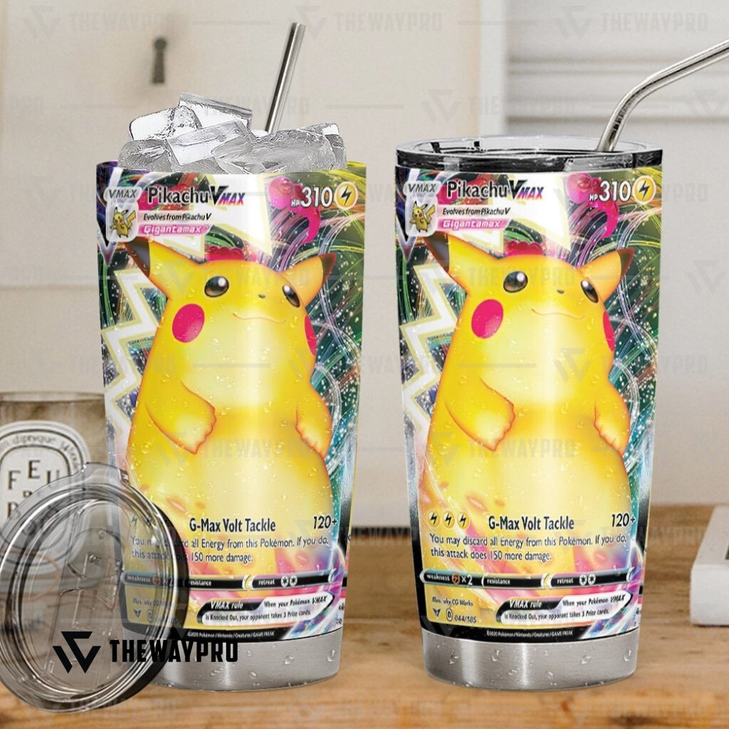 BEST Pikachuh VMAX Vivid Voltage Pokemon Tumbler 12