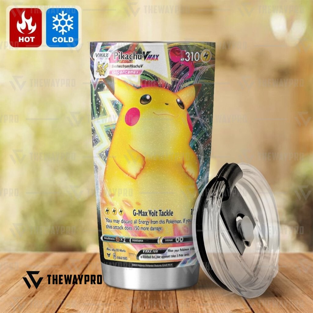 BEST Pikachuh VMAX Vivid Voltage Pokemon Tumbler 15