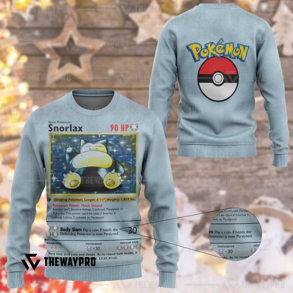NEW Snorlax Imitation Pokemon Christmas Sweater 12